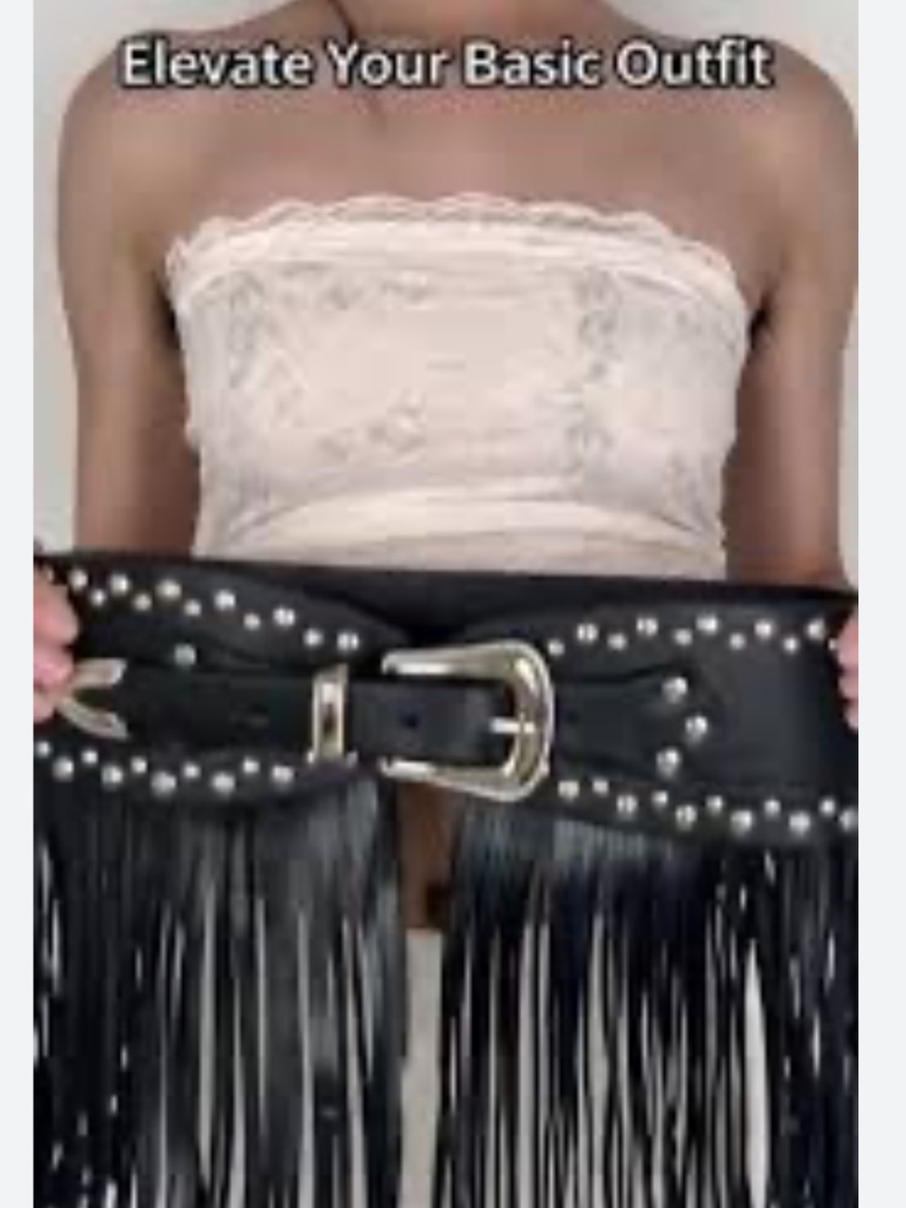 House of Harlow 1960 Black Fringe Belt Studded
Boho Western Hippie Chic sz L - Picture 5 of 12